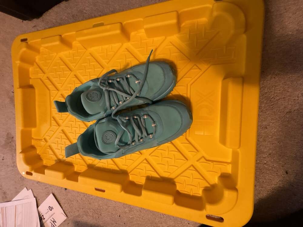 Michael Kors THEO Sport Scuba Ocean Blue Sneakers Shoes 7M